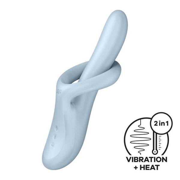 SATISFYER Heat Flex 4 Rotating and Heating Vibrator Blue