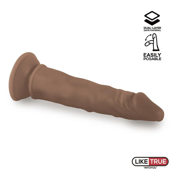 LIKETRUE Lenser Articulable-Posable Realistic Dildo 8" Brown