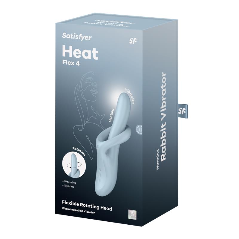 SATISFYER Heat Flex 4 Rotating and Heating Vibrator Blue