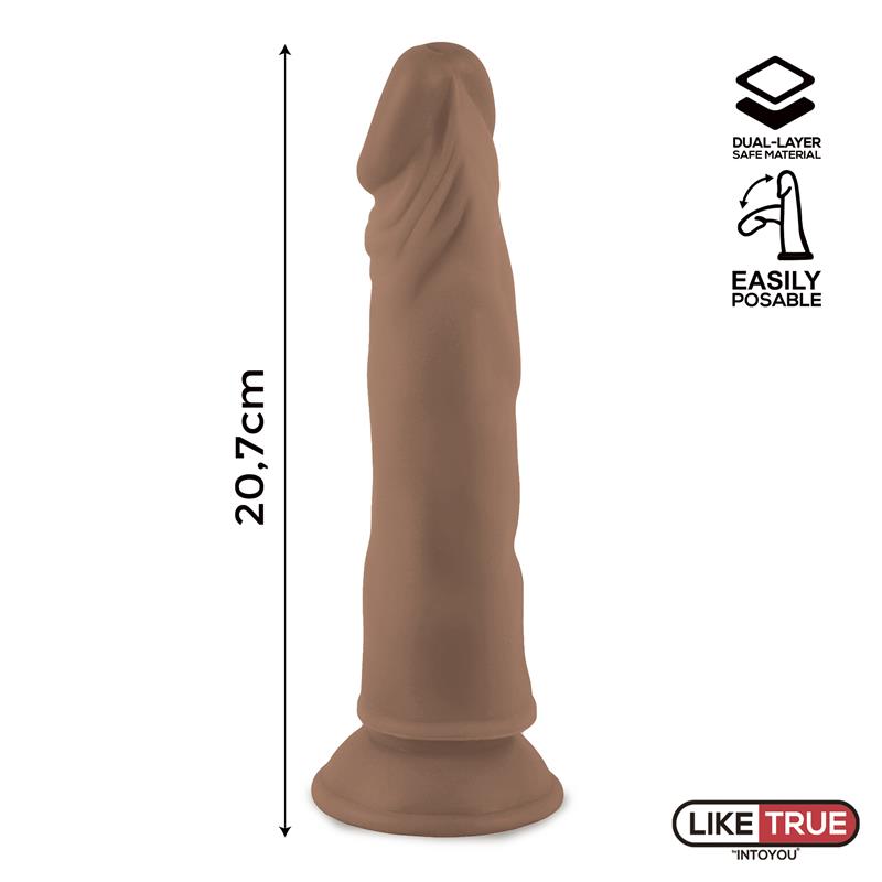 LIKETRUE Lenser Articulable-Posable Realistic Dildo 8" Brown